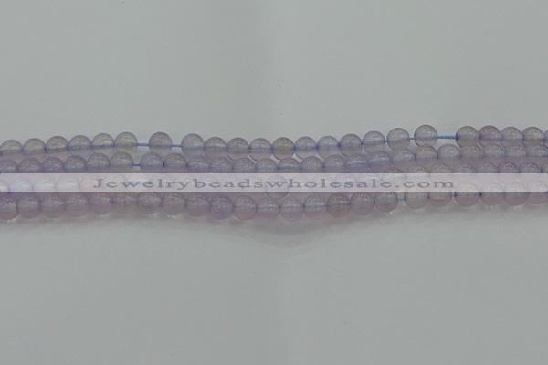 CBC430 15.5 inches 6mm round purple chalcedony beads wholesale