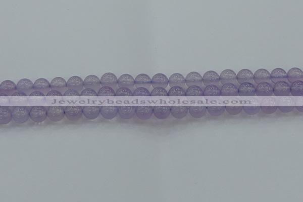 CBC431 15.5 inches 8mm round purple chalcedony beads wholesale