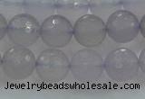 CBC437 15.5 inches 10mm faceted round purple chalcedony beads