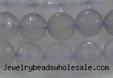 CBC438 15.5 inches 12mm faceted round purple chalcedony beads