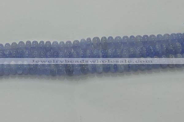 CBC443 15.5 inches 7*12mm rondelle blue chalcedony beads