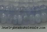 CBC446 15.5 inches 5*8mm faceted rondelle blue chalcedony beads