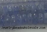 CBC447 15.5 inches 6*10mm faceted rondelle blue chalcedony beads