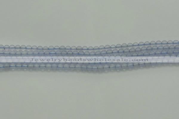 CBC450 15.5 inches 4mm round blue chalcedony beads wholesale