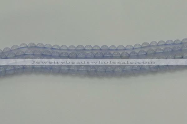 CBC451 15.5 inches 6mm round blue chalcedony beads wholesale