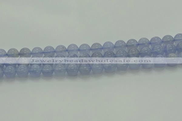 CBC453 15.5 inches 10mm round blue chalcedony beads wholesale