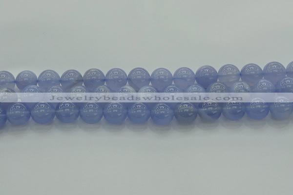 CBC454 15.5 inches 12mm round blue chalcedony beads wholesale