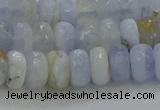 CBC465 15.5 inches 5*8mm faceted rondelle blue chalcedony beads