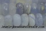 CBC466 15.5 inches 6*10mm faceted rondelle blue chalcedony beads