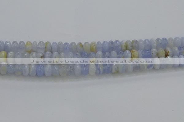 CBC471 15.5 inches 5*8mm rondelle blue chalcedony beads