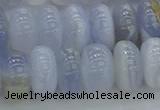 CBC473 15.5 inches 7*12mm rondelle blue chalcedony beads