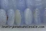 CBC474 15.5 inches 8*14mm rondelle blue chalcedony beads