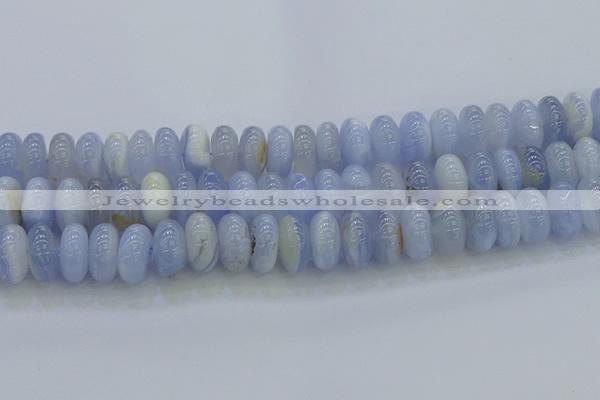 CBC474 15.5 inches 8*14mm rondelle blue chalcedony beads