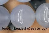 CBC737 15.5 inches 18mm round blue chalcedony beads wholesale