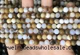 CBC800 15.5 inches 4mm round natural polka dot chalcedony beads