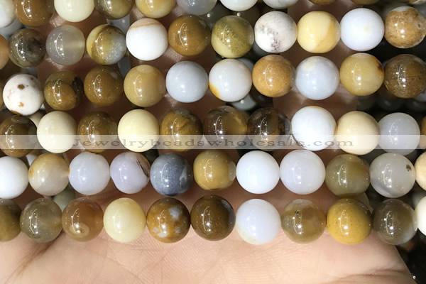 CBC804 15.5 inches 12mm round natural polka dot chalcedony beads