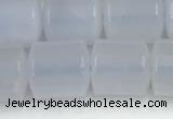 CBC822 15.5 inches 10*11mm tube blue chalcedony gemstone beads