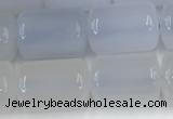 CBC830 15.5 inches 10*14mm tube blue chalcedony gemstone beads