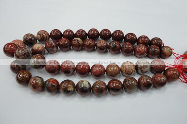 CBD24 15.5 inches 17mm round brecciated jasper gemstone beads