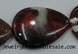 CBD35 15.5 inches 30*40mm flat teardrop brecciated jasper gemstone beads