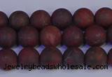 CBD362 15.5 inches 8mm round matte poppy jasper beads wholesale