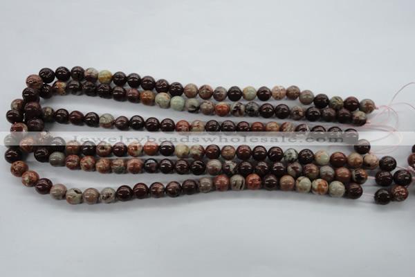 CBD61 15.5 inches 8mm round brecciated jasper gemstone beads