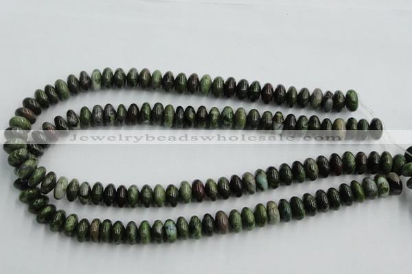 CBG05 15.5 inches 6*12mm rondelle bronze green gemstone beads