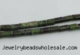 CBG07 15.5 inches 4*6mm cylinder bronze green gemstone beads