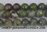 CBG101 15.5 inches 6mm faceted round bronze green gemstone beads