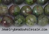 CBG103 15.5 inches 10mm faceted round bronze green gemstone beads