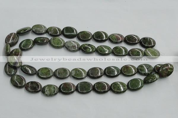 CBG15 15.5 inches 15*20mm oval bronze green gemstone beads wholesale