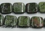 CBG17 15.5 inches 18*18mm square bronze green gemstone beads wholesale