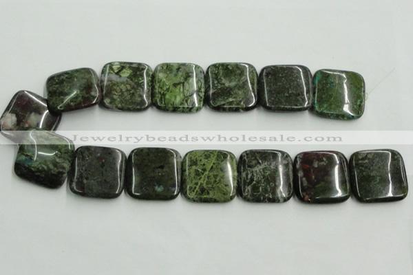 CBG18 15.5 inches 30*30mm square bronze green gemstone beads wholesale