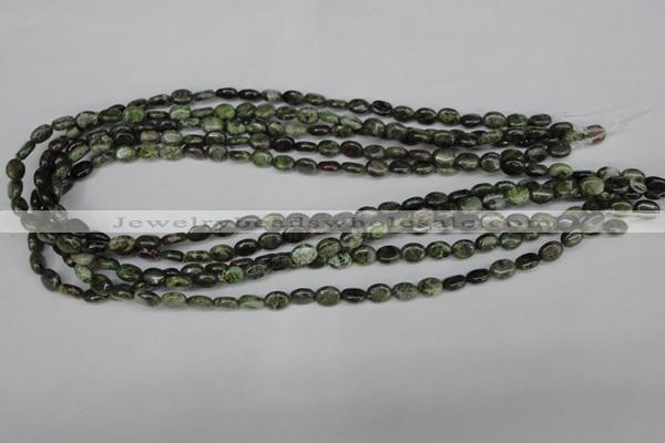 CBG26 15.5 inches 6*7mm oval bronze green gemstone beads