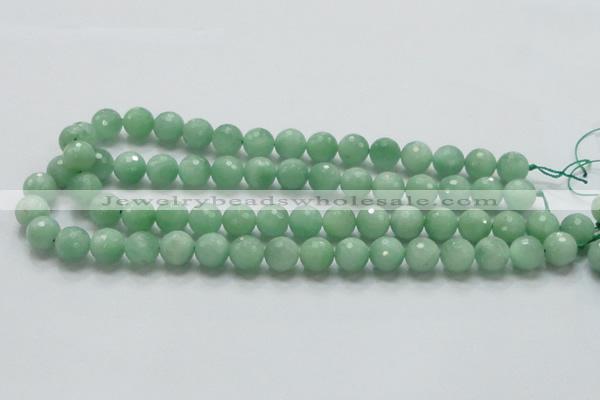 CBJ08 15.5 inches 12mm faceted round jade beads wholesale