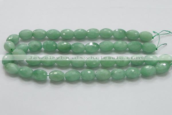 CBJ17 15.5 inches 13*18mm faceted rice jade beads wholesale