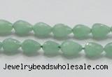 CBJ19 15.5 inches 6*10mm faceted teardrop jade beads wholesale