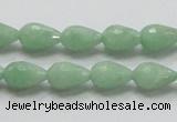 CBJ20 15.5 inches 8*12mm faceted teardrop jade beads wholesale