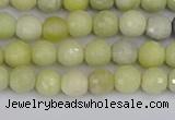 CBJ210 15.5 inches 4mm faceted round Australia butter jade beads