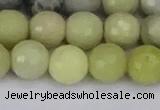 CBJ212 15.5 inches 8mm faceted round Australia butter jade beads