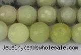 CBJ214 15.5 inches 12mm faceted round Australia butter jade beads