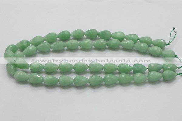 CBJ22 15.5 inches 12*16mm faceted teardrop jade beads wholesale