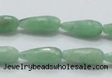 CBJ25 15.5 inches 8*20mm faceted teardrop jade beads wholesale