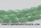 CBJ27 15.5 inches 6*10mm faceted oval jade beads wholesale