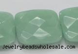 CBJ35 15.5 inches 30*30mm faceted square jade beads wholesale