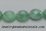 CBJ37 15.5 inches 15mm faceted flat round jade beads wholesale