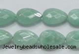 CBJ41 15.5 inches 13*18mm faceted teardrop jade beads wholesale