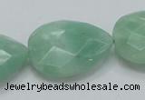 CBJ42 15.5 inches 22*30mm faceted teardrop jade beads