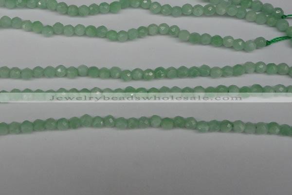 CBJ46 15.5 inches 4mm faceted round jade beads wholesale