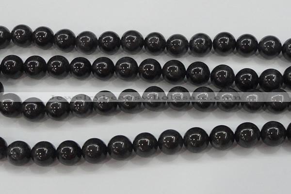 CBJ505 15.5 inches 12mm round black jade beads wholesale